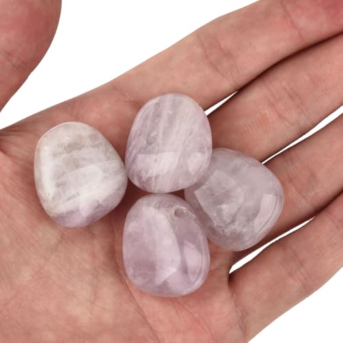 10Pcs 23*25*14mm Natural Amethyst Large Gemstone Free Form Tumbled Semi precious Drilled Stone Spacer Beads for Jewelry Making - color: Amethyst 23*25*14mm