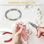 M METERXITY 18 Gauge Stainless Steel Craft Wire, 1.0mm 65.6 ft Bendable Floral Snare Wire for Jewelry Making/Sculpting/Armature Crafting/Floral Bonsai/DIY Crafts - size: 18 Gauge x 65.6 ft