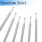 6 Pcs 1.6mm Round Cup Burr - 3/32'' Shank Wire Rounder Bits Jewelry Burs for Lapidary Making - color: 6 Pcs 1.6mm Round Cup Burs