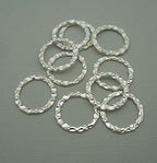 FS Brand Hammered Linking Ring-10Pcs. (Silver) - color: Silver
