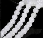 90pcs Adabele AAA Natural White Agate Healing Gemstone 4mm (0.16 inch) Small Round Beads Gem Stone Spacer for Craft Jewelry Making GC1-4 - color: White Agate, size: 4mm (90pcs/1 Strand)