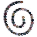 Natural Gemstone Loose Beads Smooth Round Approxi 15 inch DIY Bracelet Necklace for Jewelry Making (8mm, Indian Agate) - color: Indian Agate, size: 8mm
