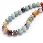 BEADIA Natural Amazonite Jade Stone Round Loose Semi Gemstone Beads for Jewelry Making 8MM 44PCS - color: Amazonite Jade, size: 8mm