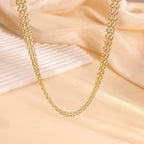 Moodear Gold Necklace for Women Dainty Chunky 14K Gold Plated/Sliver Plated Chain Necklace Cuban Link Paperclip Chain Choker Toggle Clasp Layered Necklace for Women Trendy Fashion Gift - style: Choker necklace
