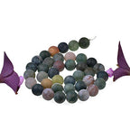 Natural Matte Gemstone Round Spacer Beads (4mm, Indian Agate) - color: Indian Agate, size: 4mm