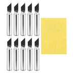 MECCANIXITY Pack of 10 900M Solder Tips Internally Heated Soldering Tips with Cleaning Sponge Pad Replacement Welding Accessories Kit for Electrical Solder Station Tip (900M-T-1.3K) - style: 900M-T-1.3K