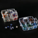 PUGED DND Dice Storage Box with Removable Dividers Polyhedral Dice Plastic Organizer Holding Up To 900 Dices Craft Bead Compartment Container for Sewing, Jewelry, Art, DIY (2 layers) Box Only - size: 2 layers