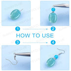 SUNNYCLUE 1 Box DIY 8 Pairs Acrylic Bead Drop Earrings Making Kits Flat Round Oval Rectangle Square Acrylic Beads & Synthetical Turquoise Beads & Earring Hooks for Beginner