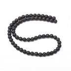 AD Beads Natural Gemstone Round Loose Beads 15" for Bracelet Necklace Earrings Jwelery Making Crafts DIY (4mm, Black Lava Stone) - color: Black Lava Stone, size: 4mm