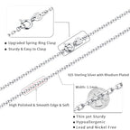 Jewlpire 925 Sterling Silver Chain Necklace Chain for Women 1.1mm Cable Chains Necklace Upgraded Spring-Ring Clasp - Thin & Sturdy Women's Chains Necklaces 14 16 18 20 22 24 Inch - color: 925 Sterling Silver, size: 14 Inch