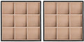 Glenor Co Jewelry Organizer Tray - Set of 2 - Stackable 18 Slots Jewelry Storage Trays - Display on Dresser or Drawer - Compatible with Other Trays - Black - size: Square - 9 Slot x 2