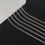 KYUNHOO 5 Meters Small Circle Chain for Jewelry Making Silver Plated Necklace Chains Bulk with Jewelry Connectors for Handcraft DIY - color: Circle Silver
