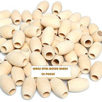 30pc Natural Oval Wood Beads - Unfinished Wooden Spacer Beads (Large) 20mm x 30mm, 8mm Hole for Jewelry Making - color: 30x20mm, Natural#30pcs