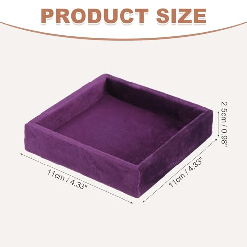 uxcell Stackable Jewelry Storage Tray, Empty Tray Drawer Organizer, Small Display Box for Earrings, Necklaces, Rings and Bracelets, Dark Purple - color: Dark Purple