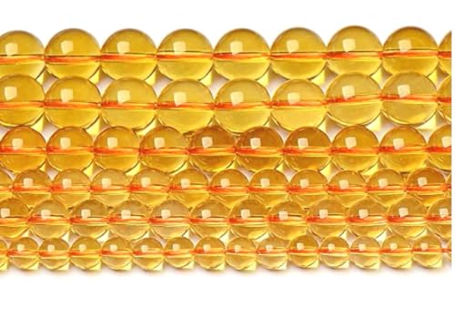 180pcs Adabele Natural Citrine Yellow Crystal Healing Gemstone 4mm (0.16 Inch) Small Round Loose Beads Gem Stone Spacer for DIY Craft Jewelry Making GH2-4 - color: Citrine/Yellow Crystal, size: 4mm (180pcs/2 strands)