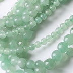 Green Dongling Stone Beads for Jewelry Making DIY Bracelet Necklace Jewelry Making 1 Strand 15.5inch 31PCS 12MM - color: Green Dongling stone, size: 12MM