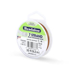 Beadalon 7 Strand Stainless Steel Bead Stringing Wire, 0.015 in / 0.38 mm, Satin Copper, 30 ft / 9.2 m - color: Satin Copper, style: .015 in / 0.38 mm , 30 ft / 9.2 m