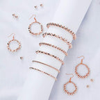 WILLBOND 1200 Pcs Round Spacer Beads for Jewelry Making 4/6/8 mm Smooth Ball Beaded Seamless Loose Ball Embellishments with Holes for Stackable Bracelet Craft(Rose Gold) - color: Rose Gold