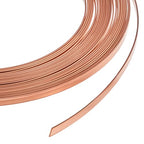 BENECREAT 19.7FT 26 Gauge Flat Pure Copper Wire, 2.5mm Wide Flat Bezel Wire Tarnish Resistant Jewelry Wire for DIY Jewelry Craft Making - size: 2.5mm