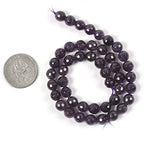 Natural Amethyst 8mm Gemstone Faceted Round Loose Strand Beads for DIY Necklace Bracelet Jewelry Making 15 Inch - color: Amethyst