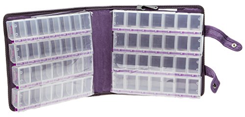 Craft Mates Bead Organizer, Locking Compartments, Clear Plastic Storage Containers for Buttons, Pins, Jewelry, Diamond Art and Craft Supplies, Large Portable Organizer for Crafters and Teachers - style: 56 Compartment Case