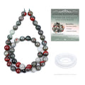 Natural Stone Beads Round Genuine Real Stone Beading Strand Loose Gemstones DIY Smooth Bead for Bracelet Necklace Earrings Jewelry Making (African Bloodstone, 8mm 45 Pieces) - color: African Bloodstone, size: 8mm 45pcs