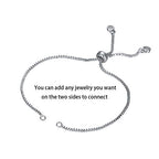 DanLingJewelry 10pcs Adjustable Slider Bracelet Slider Extender Chains with Rhinestones Charms Ends for Jewelry Making DIY 8 Inches(220mm) P - color: StyleⅢ-10 pcs-Platinum