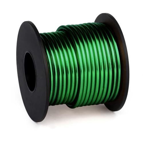 Aluminum Craft Wire, 32.8 Feet 3.0 mm/ 8 Gauge Green Bendable Soft Metal Aluminum Wire Roll Bulk for DIY Crafts Sculpting Jewelry Making - color: Green, size: 8 Gauge