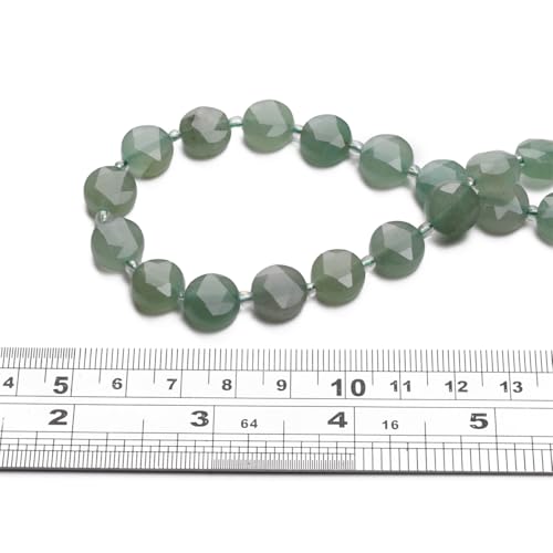 BEADIA Natural Faceted Green Aventurine Rondelle Disk Stone Beads 10x5mm 37cm for DIY Chain Jewelry Making - color: Green Aventurine