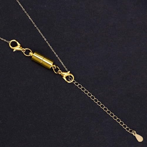 12 Pack Magnetic Necklace Clasps and Closures. Necklace Jewelry Extender with Strong Magnet. for Jewelry Necklace Bracelet Making. Gold and Silver Plating (12Pcs | Silver Cylinder) - color: 12Pcs | Silver Cylinder