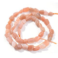 HAAMIIQII Natural Sunstone Pebble Stone 5-8mm Small Irregular Freeform Tumbled Loose Gemstone Beads for Jewelry Making Strand 15 Inch (45-50pcs) - color: Sunstone