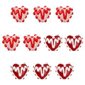 Stiesy Handmade Lampwork Beat Heart Beads, 10Pcs Love Heart Shaped Enamel Glass Beads Bulk for Jewelry Making, DIY Valentine Gift Friendship Bracelet and Necklace Charm - color: Heart-2 Colors-10pcs