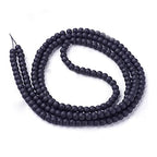 FASHEWELRY 200Pcs Transparent Frosted Glass Bead 4mm Matte Crystal Glass Loose Beads for DIY Jewelry Making (Black) - color: Black