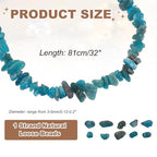 MECCANIXITY 310 Pcs Natural Drilled Blue Turquoise Gray Gemstone Chips Bulk 3mm to 5mm Dia. Irregular Tumbled Crystal Chip Beads for Jewelry Making Craft Supplies (Blue Gray) - color: Blue Turquoise Gray, size: 3-5mm