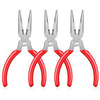 3 Pcs Needle Nose Pliers 5 Inch Long Nose Pliers with Side Cutter Spring Small Plier for Jewelry Repair Wire Wrapping Beading Crafts Jewelry Making Supplies
