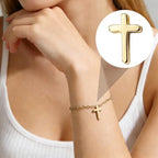 20 Pcs Cross Charms for Jewelry Making, Religious Cross Beads for Bracelets, Crosses for Jewelry Making, Bracelets, Necklaces, DIY Crafts (Rose Gold, Silver) - color: 20pcs, 8x13mm, Gold, Silver