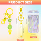 72 Pcs Beadable Keychains Bars bulk - 36 Candy DIY Metal Beaded Keychain Making Kit + 36 Bags Included, Bead Keychain Supplies,Blank Key Chain, Perfect for Women, Men, Mother's Day, Birthday Gift - color: Candy, size: 36