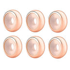 Clip Stopper Charms Sterling Silver Rondelle Spacer Bead Charm Stopper Charm for Pandora Charm Bracelets - color: Rose Gold-Plated ( 6 pcs)