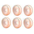 Clip Stopper Charms Sterling Silver Rondelle Spacer Bead Charm Stopper Charm for Pandora Charm Bracelets - color: Rose Gold-Plated ( 6 pcs)