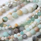 Matte Fancy Stone Beads Gemstone Round Jade Stone Beads for Jewelry Making DIY Bracelet Necklace Jewelry 1 Strand 15.5inch 60PCS 6MM - color: Matte Fancy Stone Bead, size: 6MM