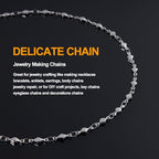 KYUNHOO Stainless Steel Silver Chain Roll 4 Meters Long Small Diamond Shape Jewelry Making Chains for Crafts DIY Supplies Jewelry Findings - color: Rhombic Steel