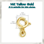 14K Yellow Gold Jewelry Clasp Necklace Extender, Double Lobster Clasp Bracelet Extension Connector for DIY Necklace Bracelet Anklet Jewelry Making, 14K Gold Double Spring Clasp (Style 2) - style: Style 2