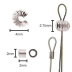 The Beadsmith Basic Elements Crimp Tubes & Corrugated Crimp Covers Designed to Secure The Ends of Jewelry Stringing Cables & Wires, Silver Color