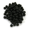 100 Matte Frosted Translucent 6mm x 5mm Round Loose Glass Jewelry Spacer Beads with 1.2mm Hole in Many Colors (Charcoal Black) - color: Charcoal Black