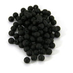 100 Matte Frosted Translucent 6mm x 5mm Round Loose Glass Jewelry Spacer Beads with 1.2mm Hole in Many Colors (Charcoal Black) - color: Charcoal Black