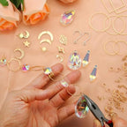 DIY Suncatchers, 400 pcs Sun Catchers Making Supplies Kit Art and Crafts for Adults Prism Hanging Decorative Suncatcher with Crystals Rainbow Maker for Indoor Windows Office Home Decor