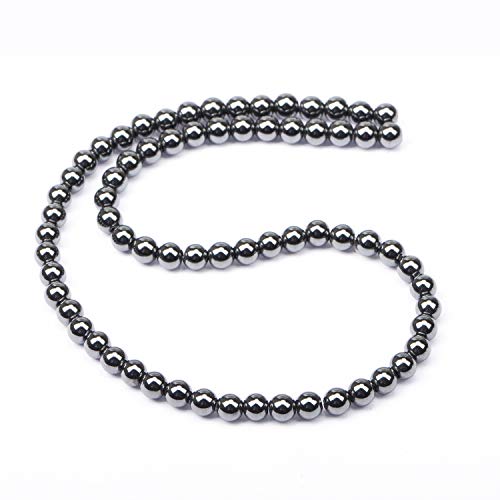 AD Beads Natural Gemstone Round Loose Beads 15" for Bracelet Necklace Earrings Jwelery Making Crafts DIY (4mm, Black Hematite) - color: Black Hematite, size: 4mm