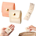 2 Pcs Mini Travel Jewelry Bag, Portable Foldable Small Jewelry Organizer with Snap Button, Compact Jewelry Case for Earrings Rings Necklaces - Lightweight Jewelry Storage Organizer, White, Pink
