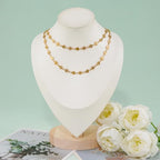 KYUNHOO 4.3 Yard Stainless Steel Heart Chain for Jewelry Making Gold Plated Flower Chains Bulk with Lobster Clasps and Jump Rings for Necklace Bracelet Crafting - color: FLower Gold