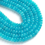 76pcs 5x8mm Natural Stone Blue Amazonite Jade Rondelle Spacer Loose Beads Abacus Disk Stone Round Loose Gemstone Beads for Jewelry Making DIY Bracelet Necklace - color: Blue Amazonite Jade, size: 5x8mm Abacus Disk